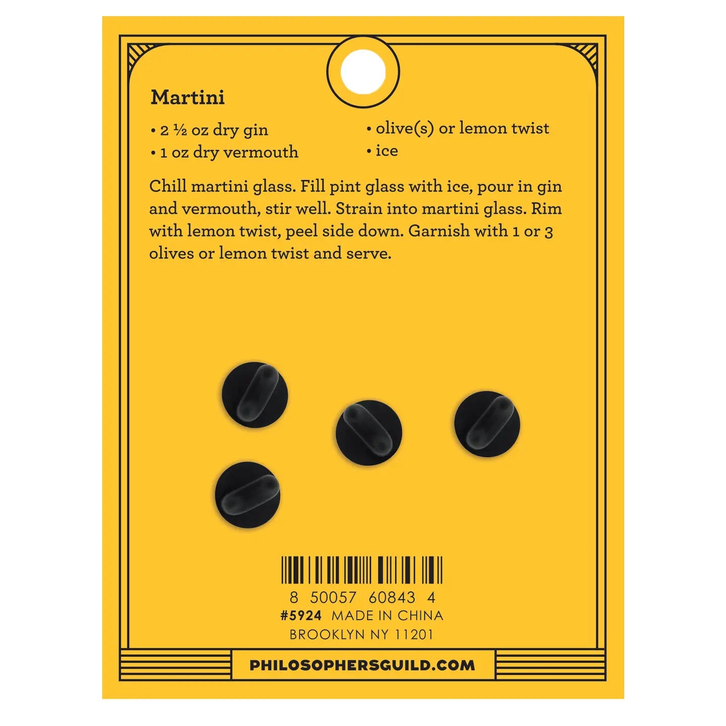 Martini Cap Pins