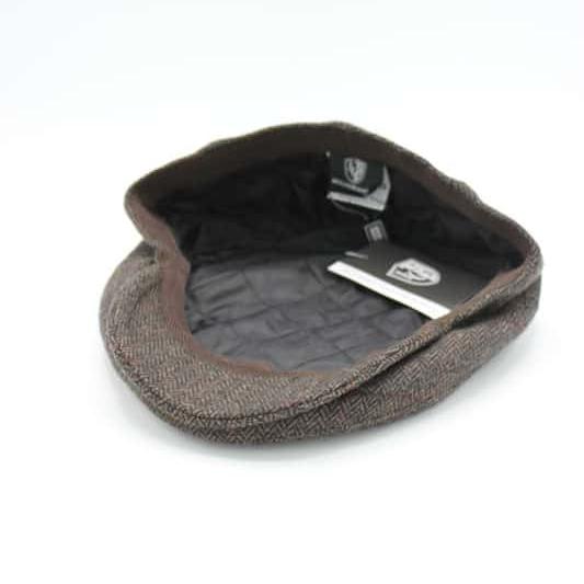 The "Brown Check Bone" Pub Cap by Hologramme Paris