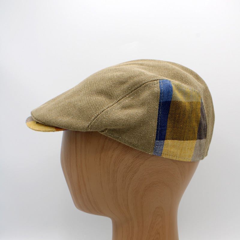 The "RainRunner" - Beige Water Repellent Flat Cap by Hologramme Paris