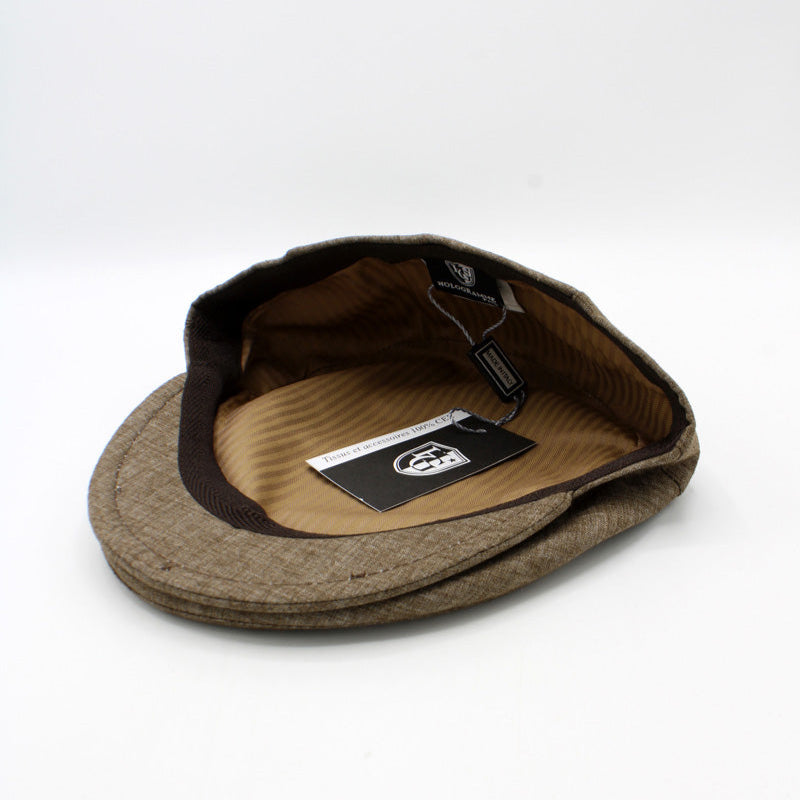 The "Colors" - Taupe Brown Italian Flat Cap by Hologramme Paris