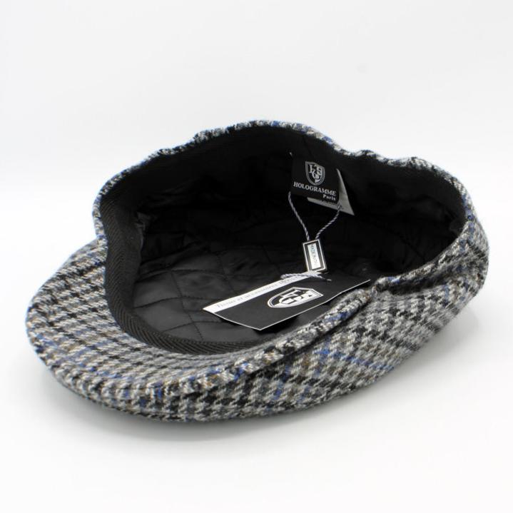 The Multicolor Houndstooth Wool Cap by Hologramme Paris