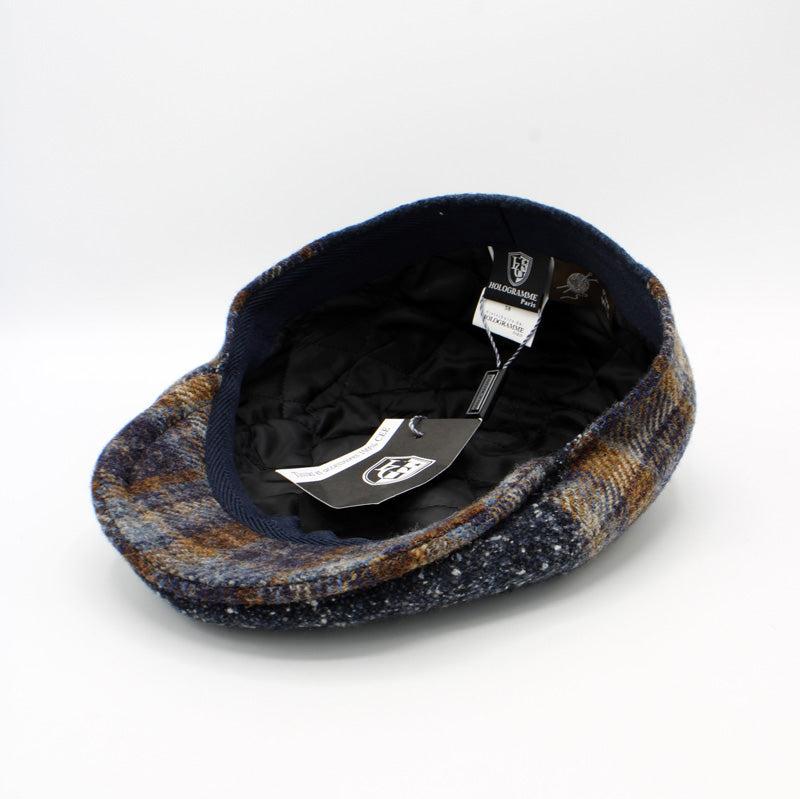 The Fall Sky Patchwork - Blue Newsboy Cap by Hologramme Paris