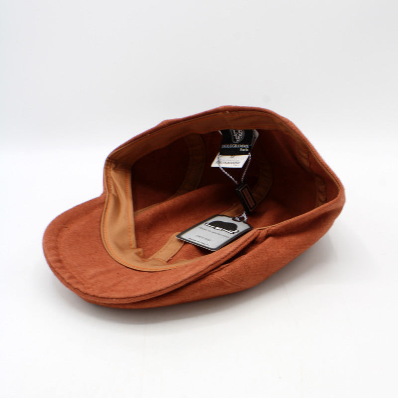 The "Endure" - Bricktown Red Flat Cap by Hologramme Paris