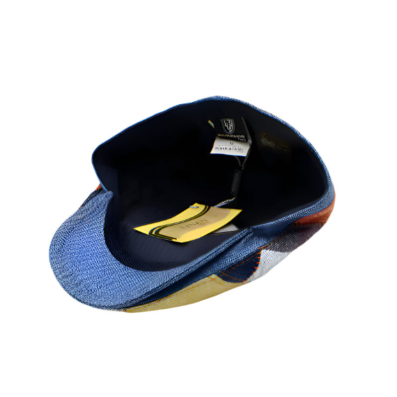 The "Remix" Patchwork Italian Linen Cap by Hologramme Paris