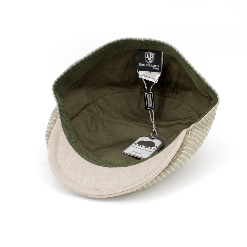 Olive Green Coastline pub cap at FunkyBrims. Made in Italy.
