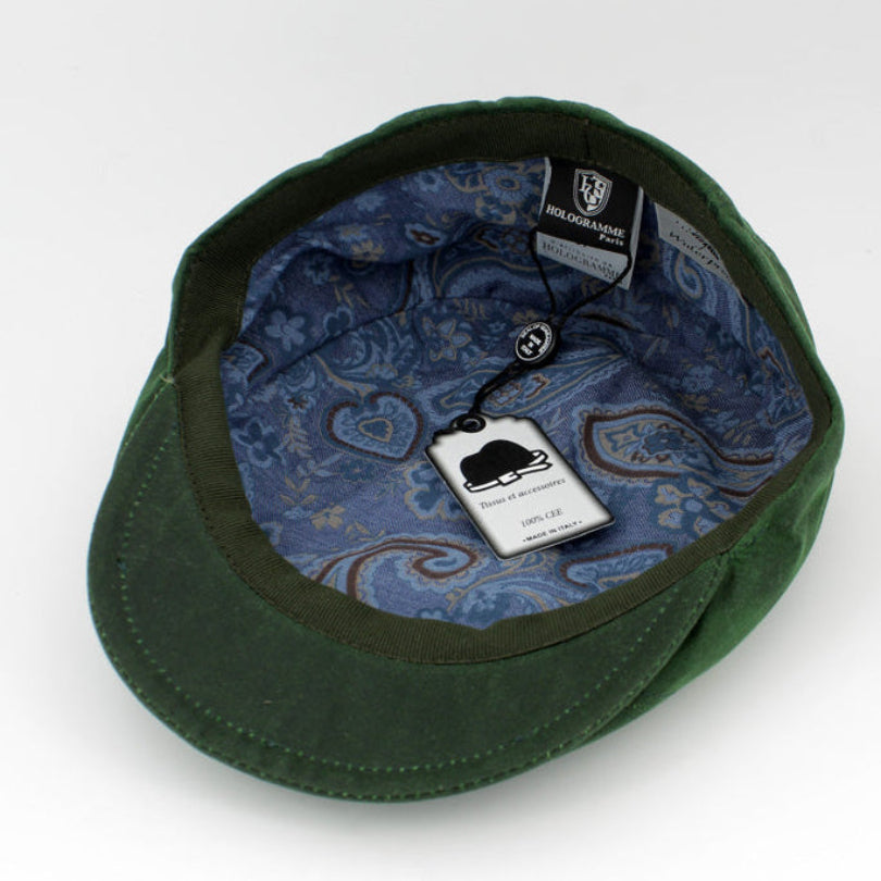Green Waterproof Pub Cap from FunkyBrims! Made in Italy.