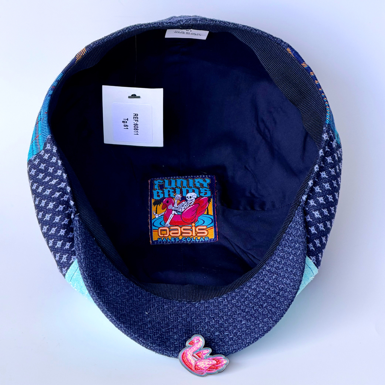 Oasis Patchwork Newsboy Hales Speed Shop X FunkyBrims Collab (with pin)
