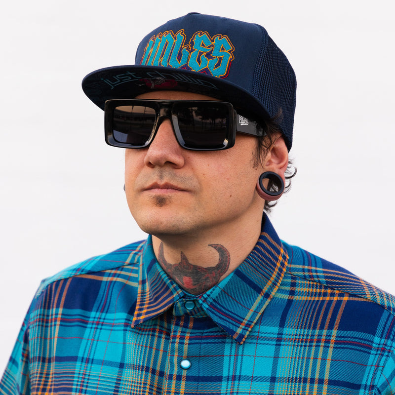 Oasis 6-Panel Flat Bill Trucker by Hales Speed Shop x FunkyBrims