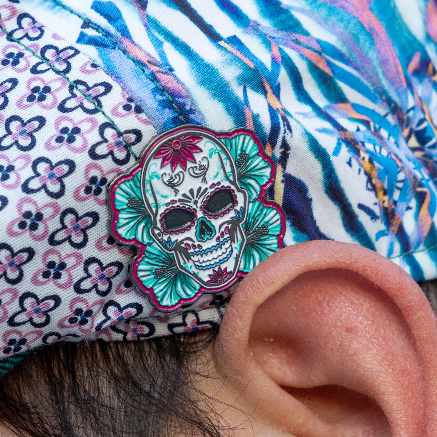 Aloha Meurtos Patchwork Newsboy Hales Speed Shop X FunkyBrims Collab (with Pin)