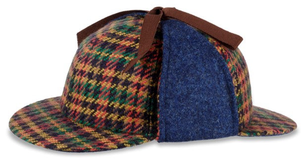 Alfonso D'est Green / Orange English Tweed Sherlock Cap Cap 52502