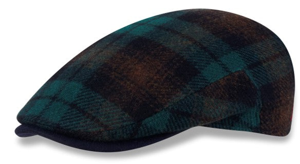 Alfonso D'Este Green Tartan Flat Cap 52889