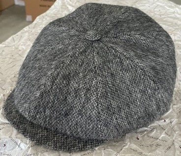 Alfonso E'este Gray Wool Kyoto Newsboy w/ Leather Underbrim 53961