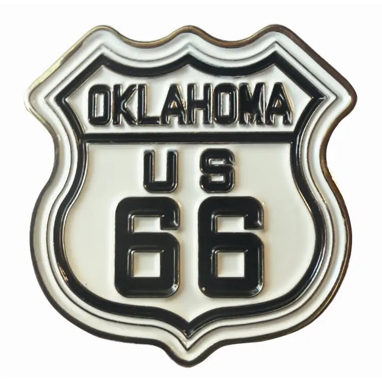 Oklahoma Route 66 Magnetic Pin by American Hatmakers