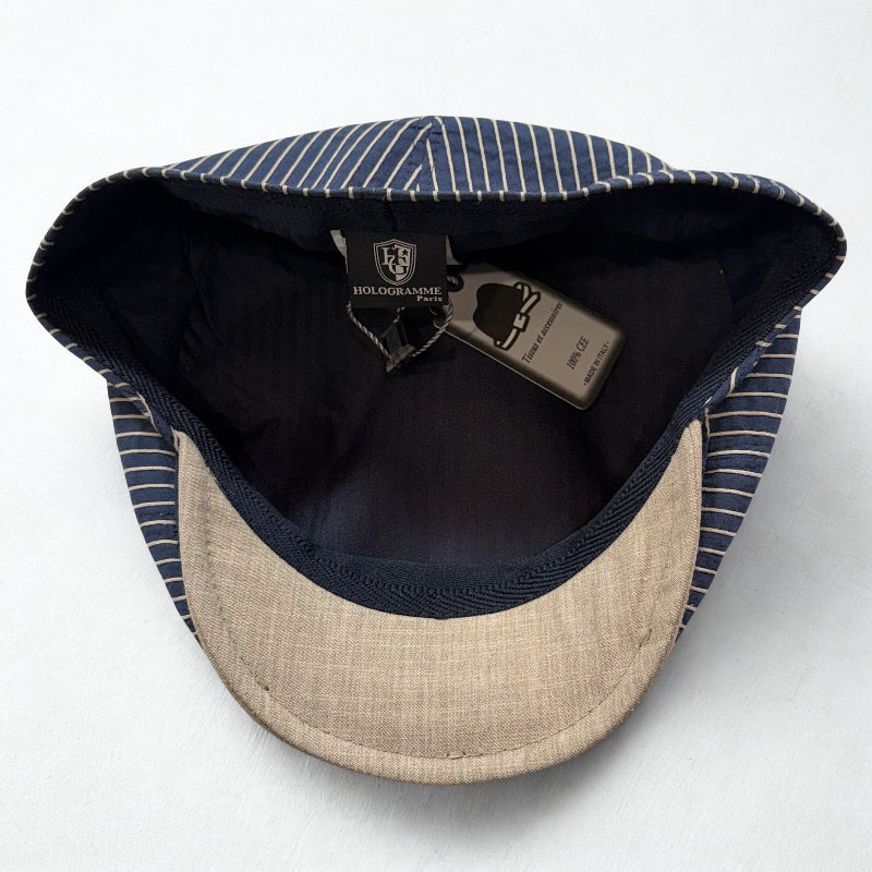 The Coastline Navy Blue Summer Scally cap by FunkyBrims.