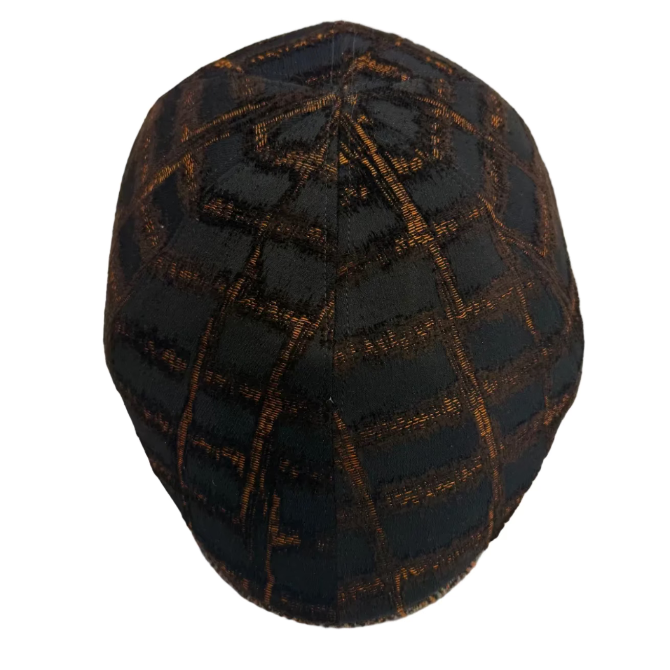 Black and Orange Claw Split Panel Pub Cap by Alfonso d’Este x FunkyBrims