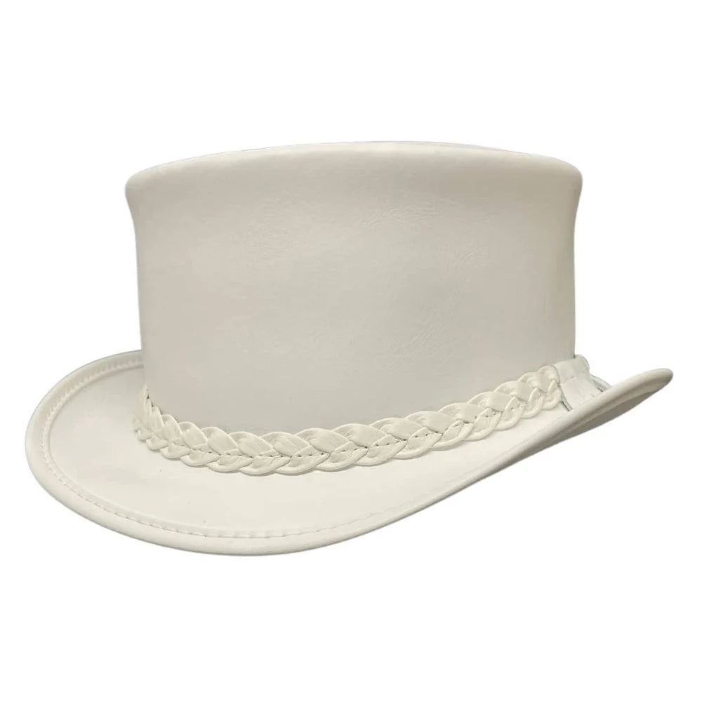 Ghost Rider White Leather Top Hat