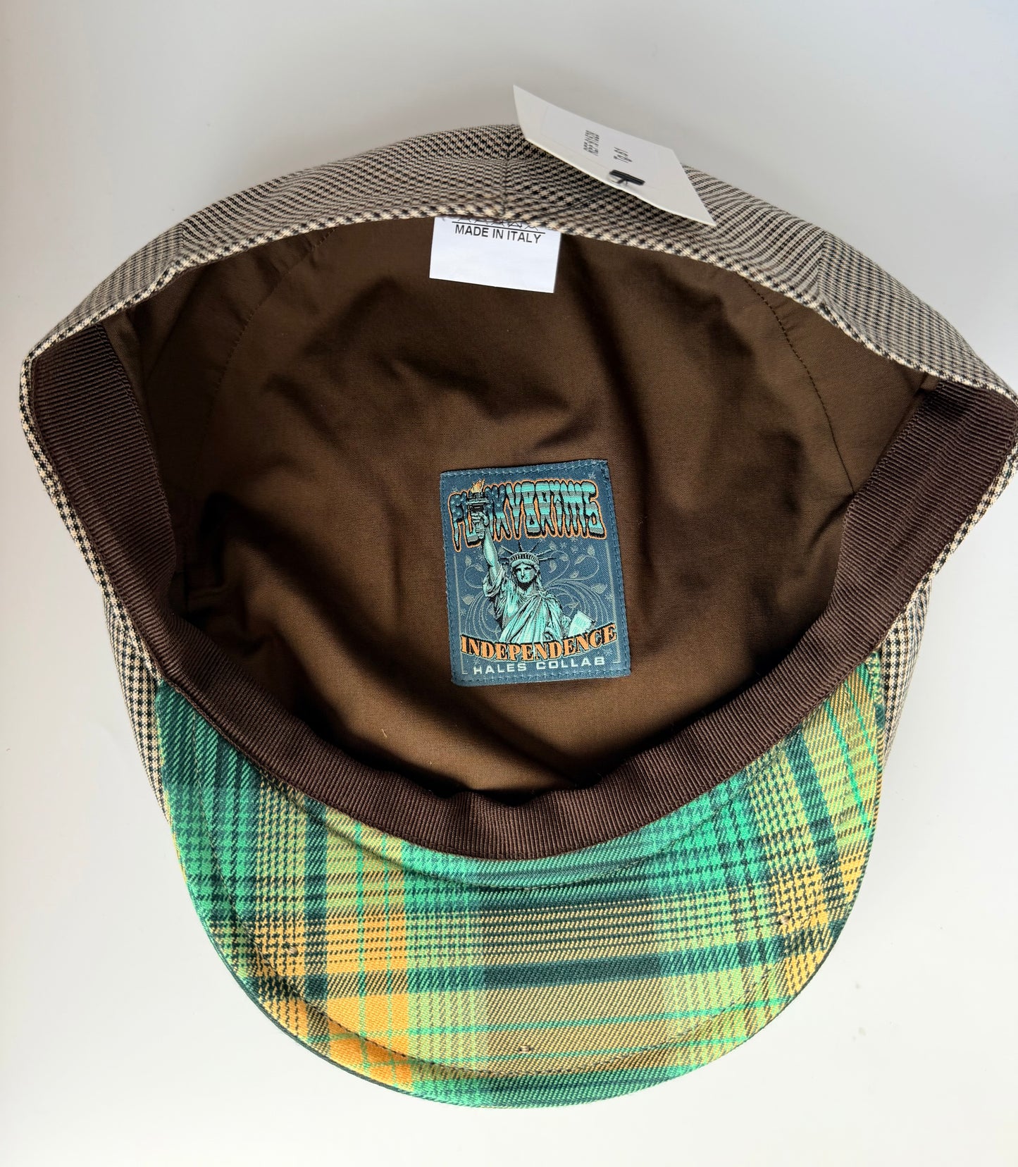 Independence Houndstooth Flat Cap - Hales Speed Shop X FunkyBrims Collab (with Pin)