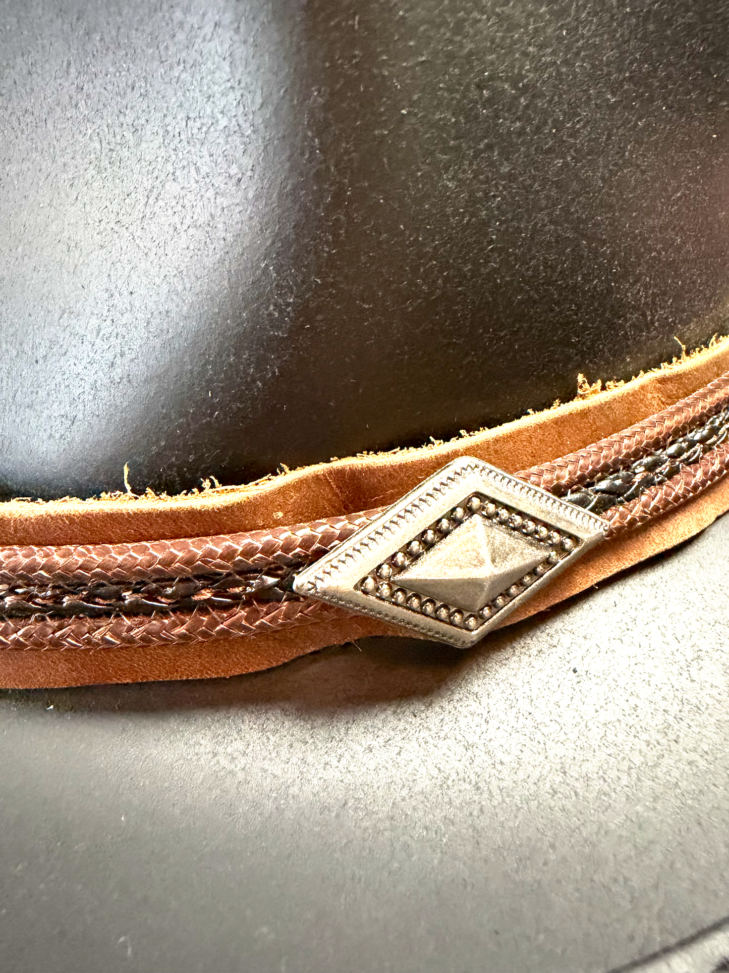 Brown Riverton Leather Hat Band