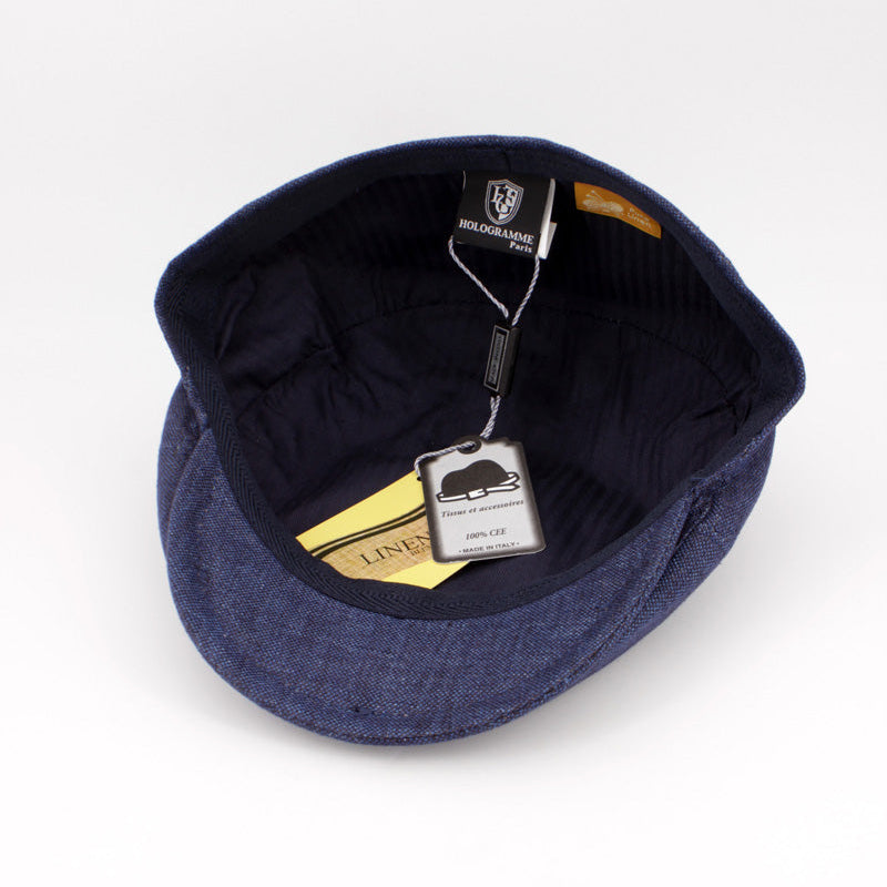 The LinenTone Navy Pub Cap by Hologramme Paris