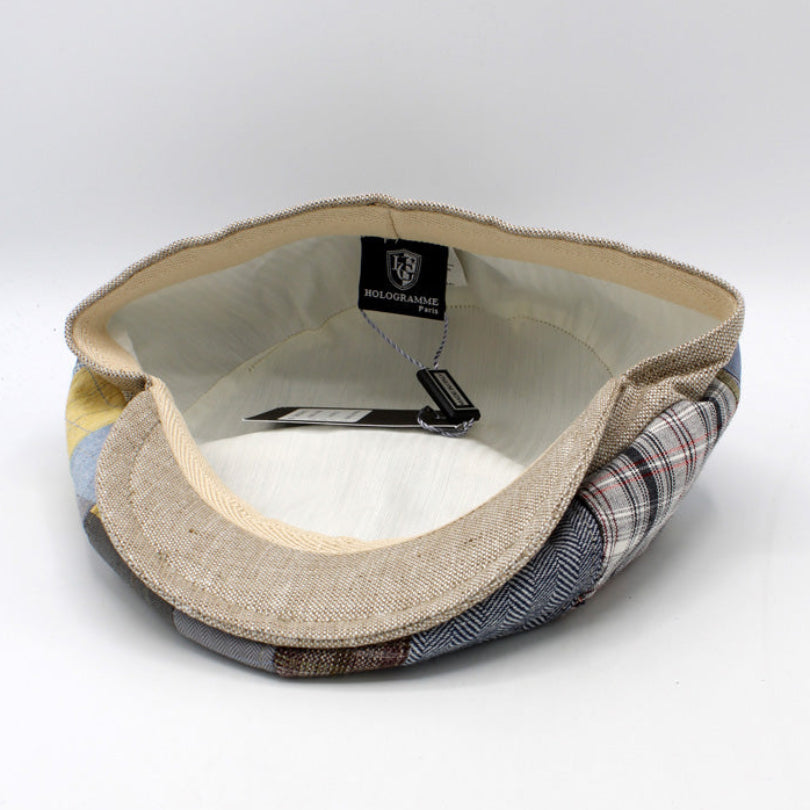 The "Wildcard" Italian Linen Patchwork Cap by Hologramme Paris