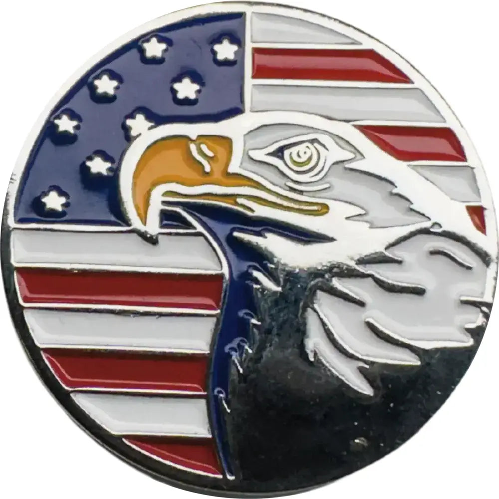 American Flag & Eagle Magnetic Pin
