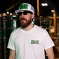 Green Cheyenne Unisex Tee Shirt by Hales Speed Shop - White