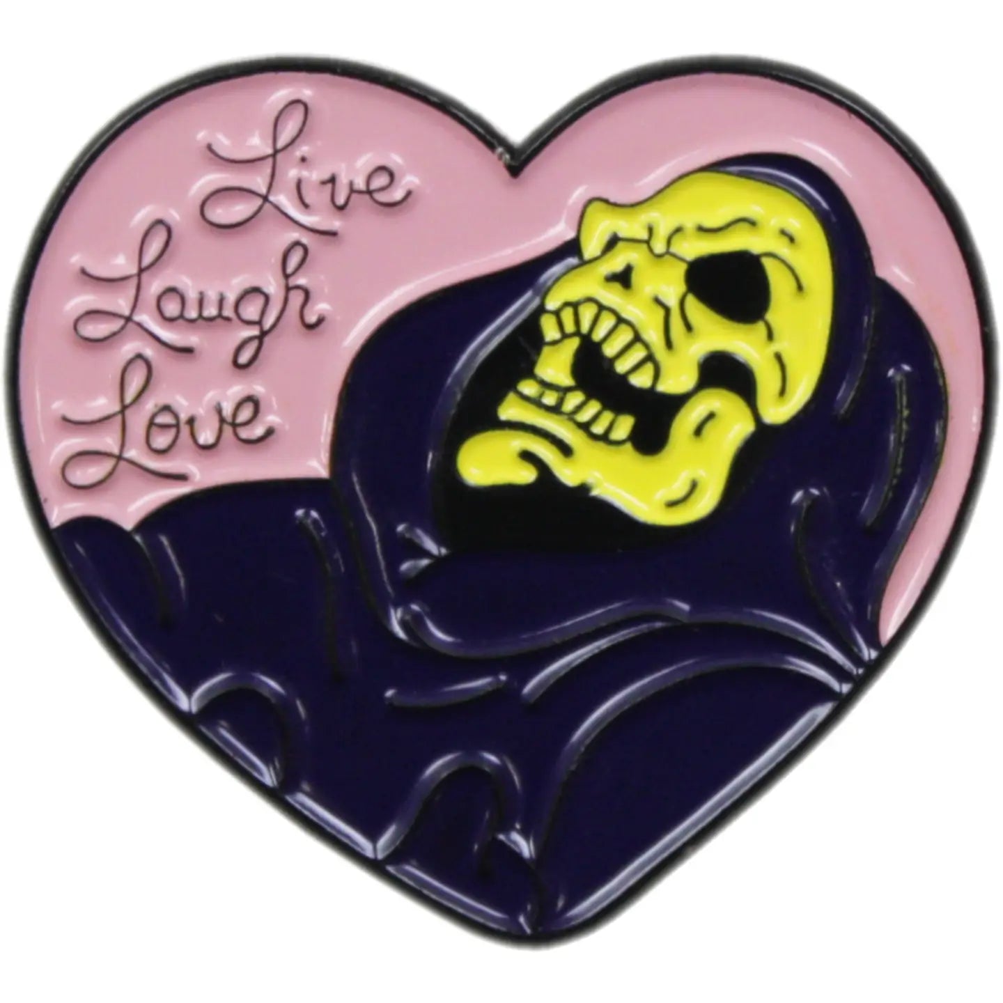 "Live Laugh Love" - Skeleton Pin