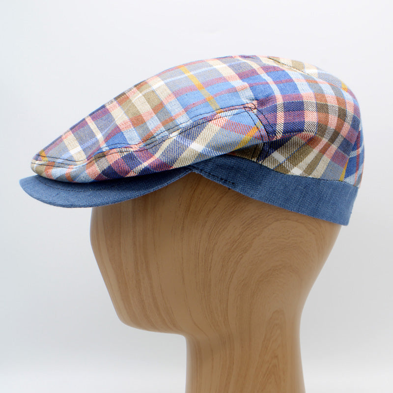 The Summer Plaid Italian Linen Cap by Hologramme Paris