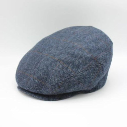 The "Blue Check Bone"  Pub Cap by Hologramme Paris