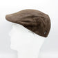Brown Leather Nubuck Pub Cap from Italy at FunkyBrims.