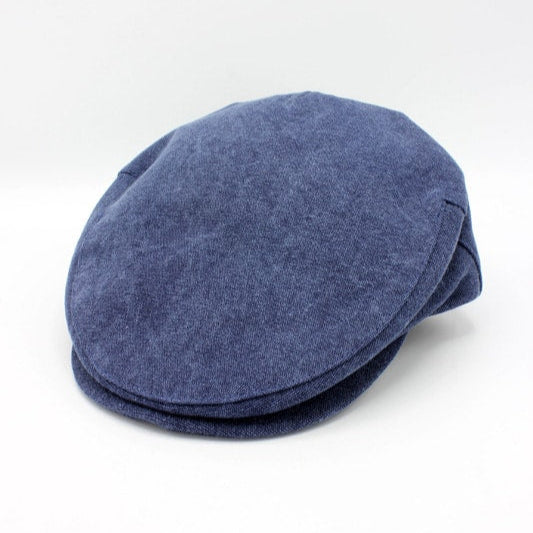 The "Bootlegger" - Denim Summer Flat Cap by Hologramme Paris