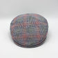 The Edge Plaid Italian Linen Flat Cap by Hologramme Paris