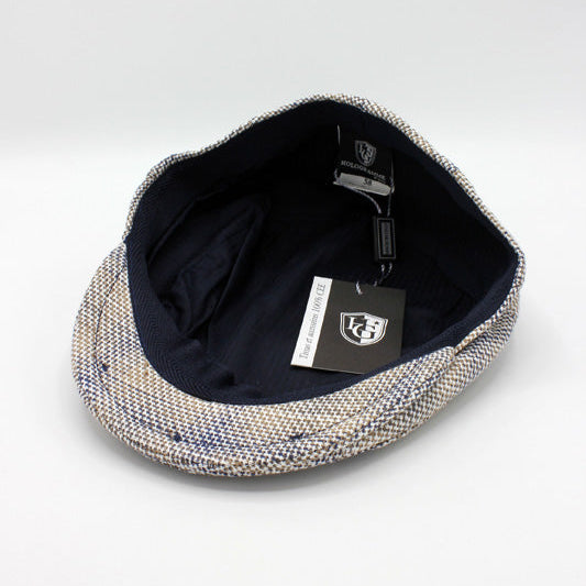 The Fresh Plaid Italian Linen Flat Cap by Hologramme Paris