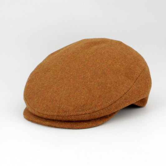 The Duke Copper Orange Flat cap by Hologramme paris, made in Italy for FunkyBrims.