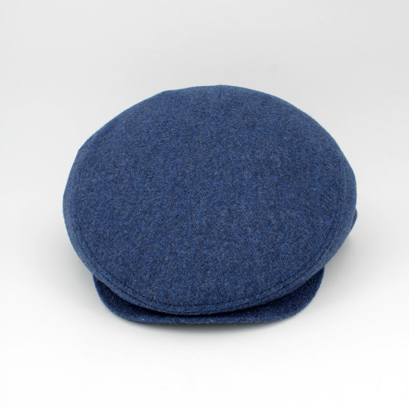 The Duke - Indigo Blue Flat Cap by Hologramme Paris for FunkyBrims
