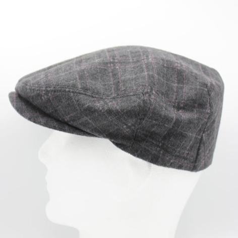 The "Matrix" - Gray with Purple Flat Cap by Hologramme Paris