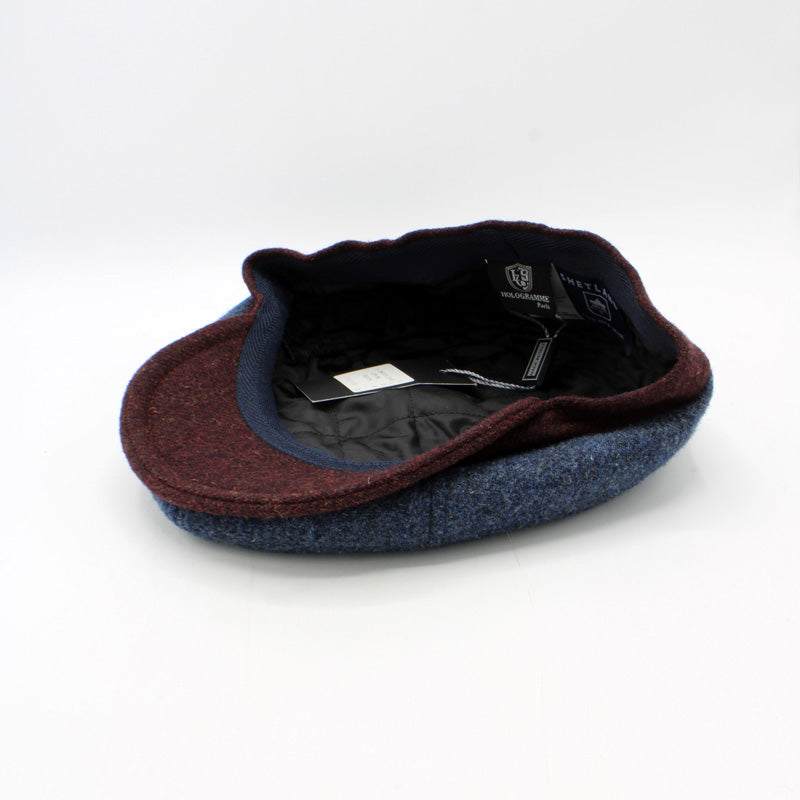 The "First Class Indigo" Newsboy Cap by Hologramme Paris