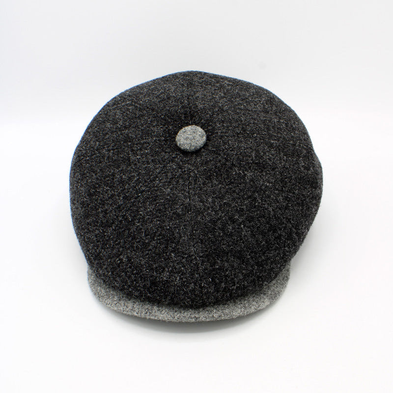 The "First Class Charcoal Gray" Newsboy Cap by Hologramme Paris