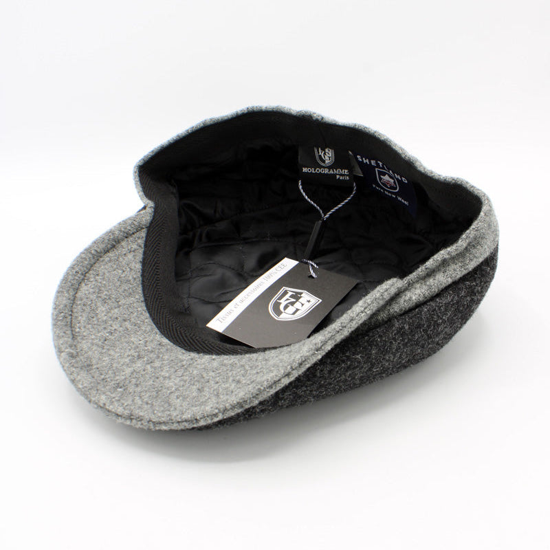 The "First Class Charcoal Gray" Newsboy Cap by Hologramme Paris