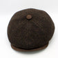The "First Class Deep Brown" Newsboy Cap by Hologramme Paris