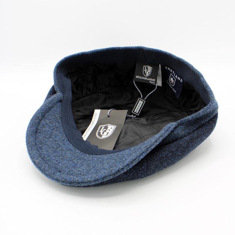 The "First Class Deep Blue" Newsboy Cap by Hologramme Paris