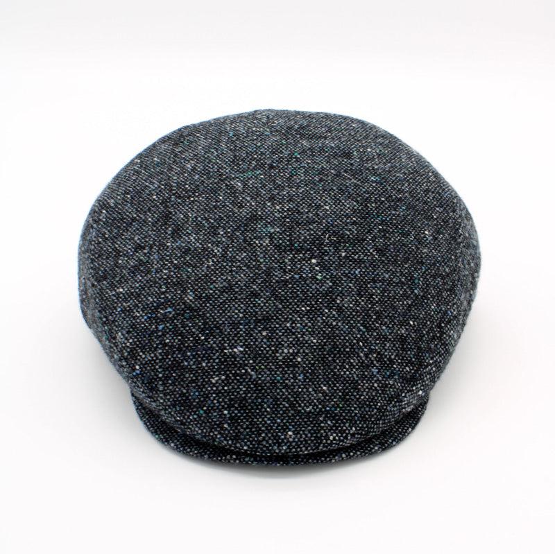The "Navy Blue Flecks" Tweed Flat Cap by Hologramme Paris