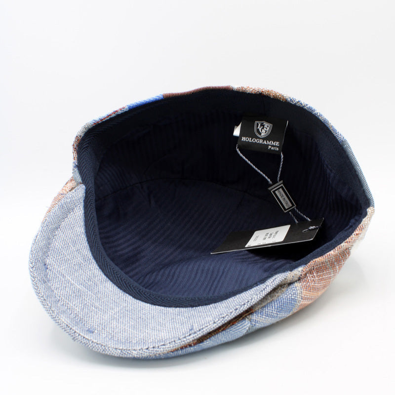 The "FunkyStrips" Patchwork Italian Linen Cap by Hologramme Paris
