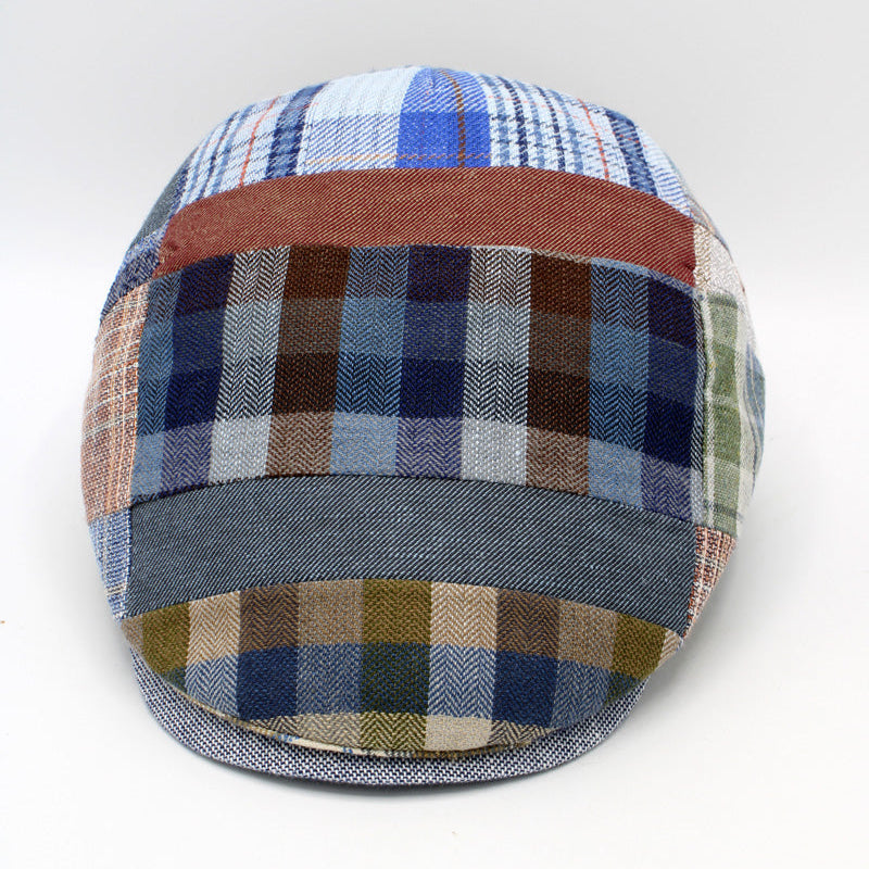The "FunkyStrips" Patchwork Italian Linen Cap by Hologramme Paris