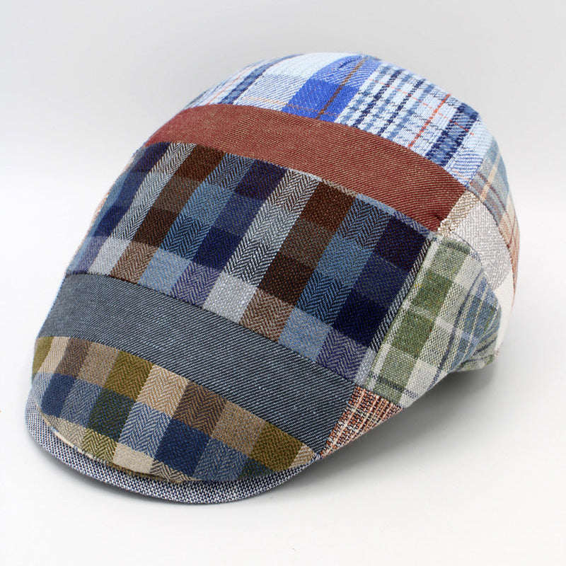 The "FunkyStrips" Patchwork Italian Linen Cap by Hologramme Paris