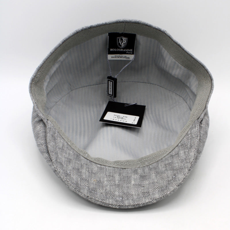The Freshly Textured Gray Flat Cap by Hologramme Paris