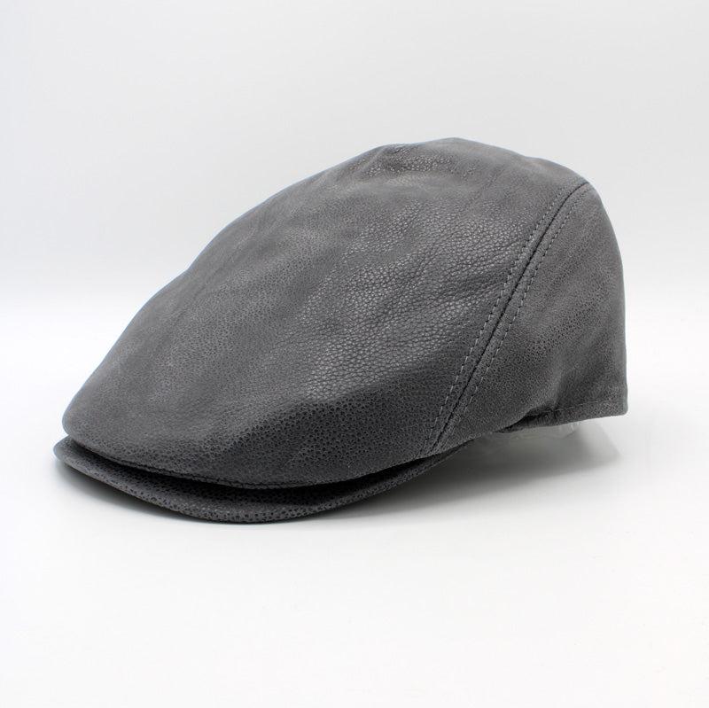 The Real Leather Full Grain Flat Cap (6 Colors) by Hologramme Paris