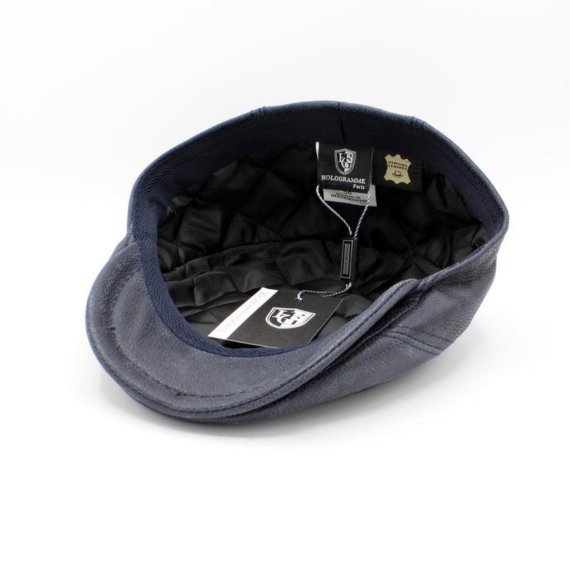 The Real Leather Full Grain Flat Cap (6 Colors) by Hologramme Paris