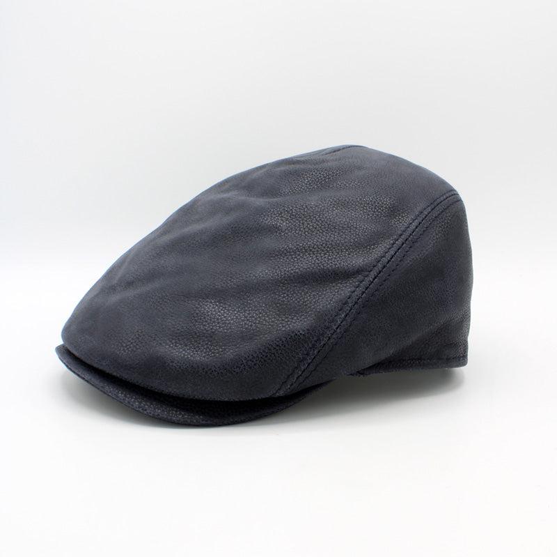 The Real Leather Full Grain Flat Cap (6 Colors) by Hologramme Paris