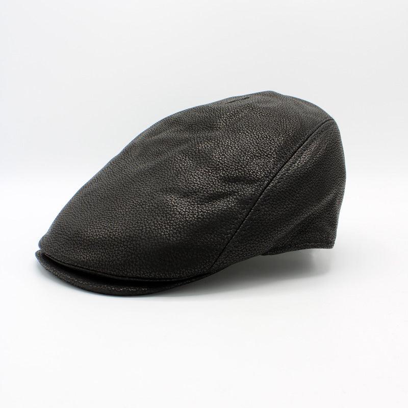 The Real Leather Full Grain Flat Cap (6 Colors) by Hologramme Paris